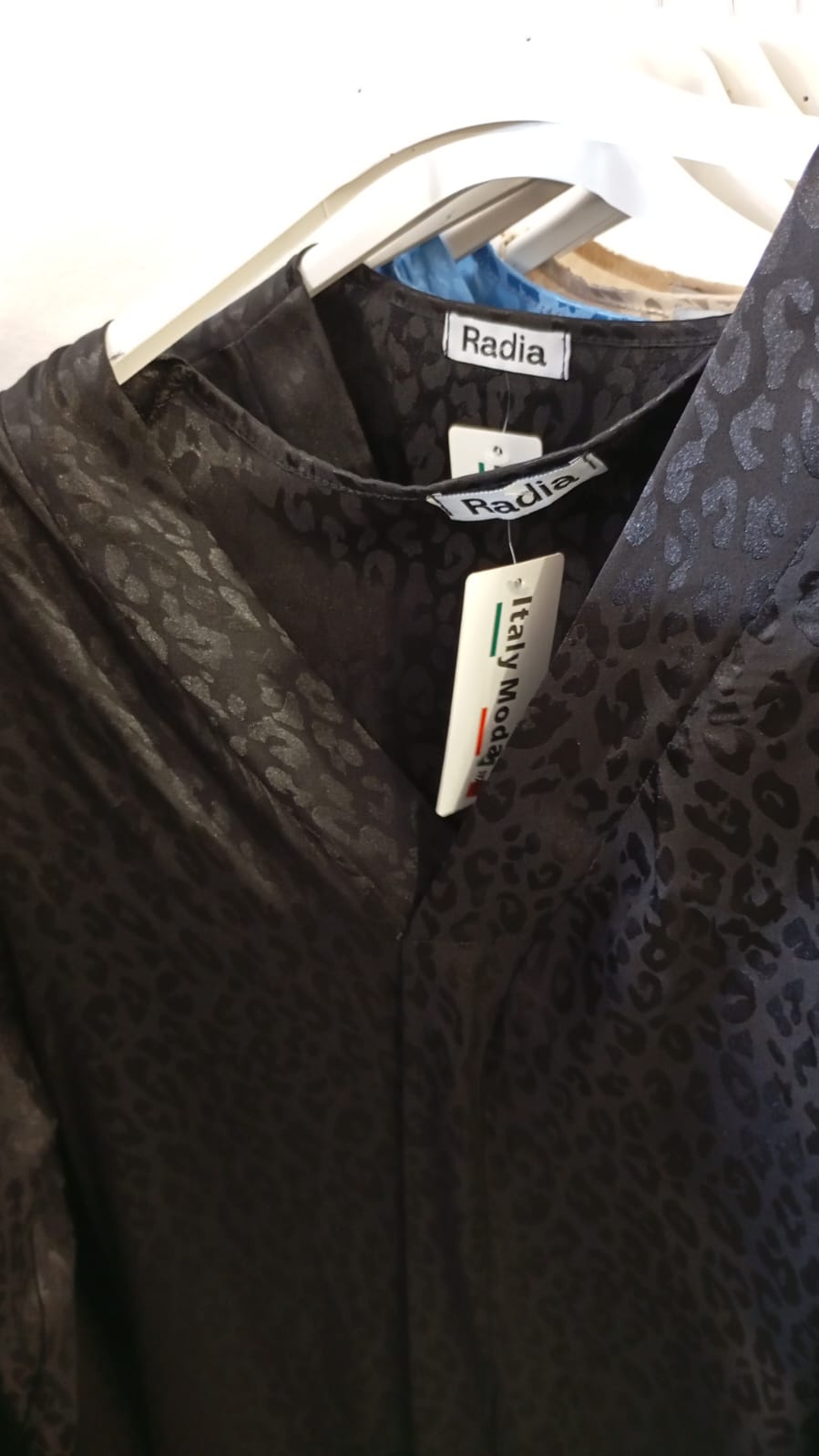 Radia Leopard Notched long Sleeve Arabian Dress standard Size